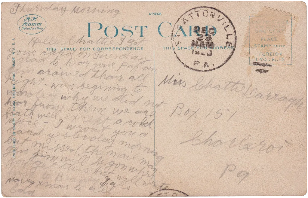 Postcard 016 — back
