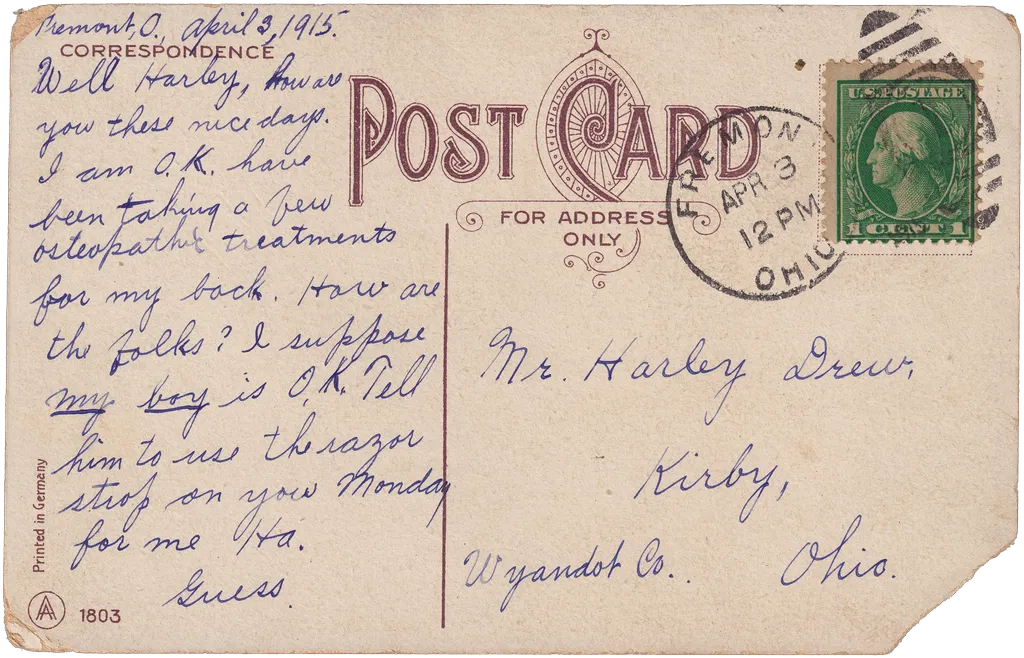 Birthday Greetings — back